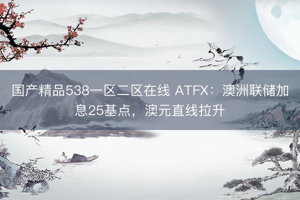 国产精品538一区二区在线 ATFX：澳洲联储加息25基点，澳元直线拉升