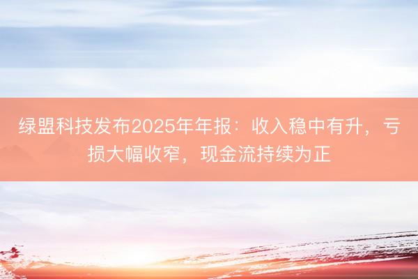 绿盟科技发布2025年年报：收入稳中有升，亏损大幅收窄，现金流持续为正