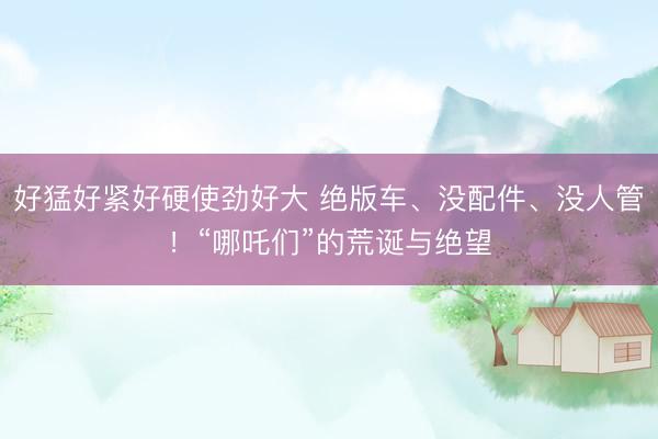 好猛好紧好硬使劲好大 绝版车、没配件、没人管！“哪吒们”的荒诞与绝望