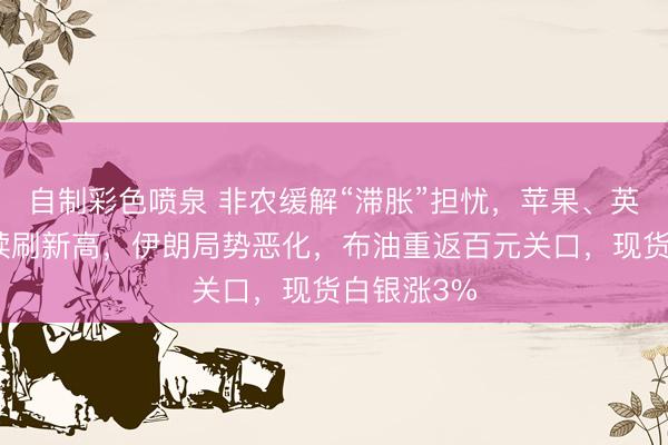 自制彩色喷泉 非农缓解“滞胀”担忧，苹果、英伟达股价续刷新高，伊朗局势恶化，布油重返百元关口，<a href=