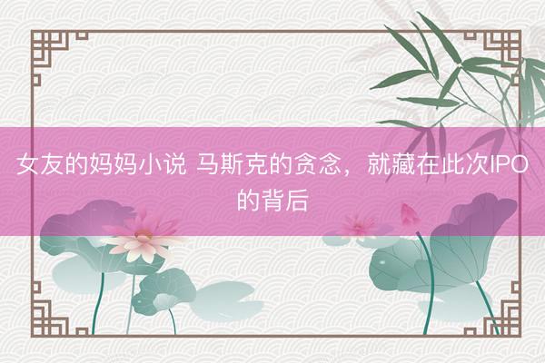 女友的妈妈小说 马斯克的贪念,就藏在此次IPO的背后